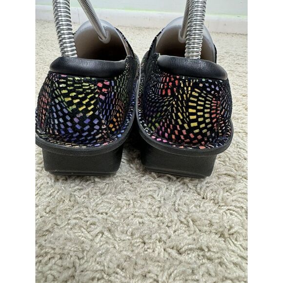 Alegria Debra Viewmaster Swirl Rainbow Leather Comfort Clogs Size EURO 38 US 7.5 - Picture 9 of 16